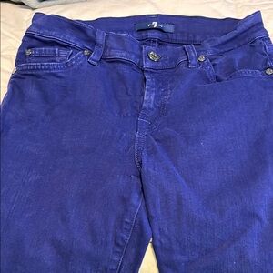 7 For All Mankind Skinny Jeans Blue Vibrant Style